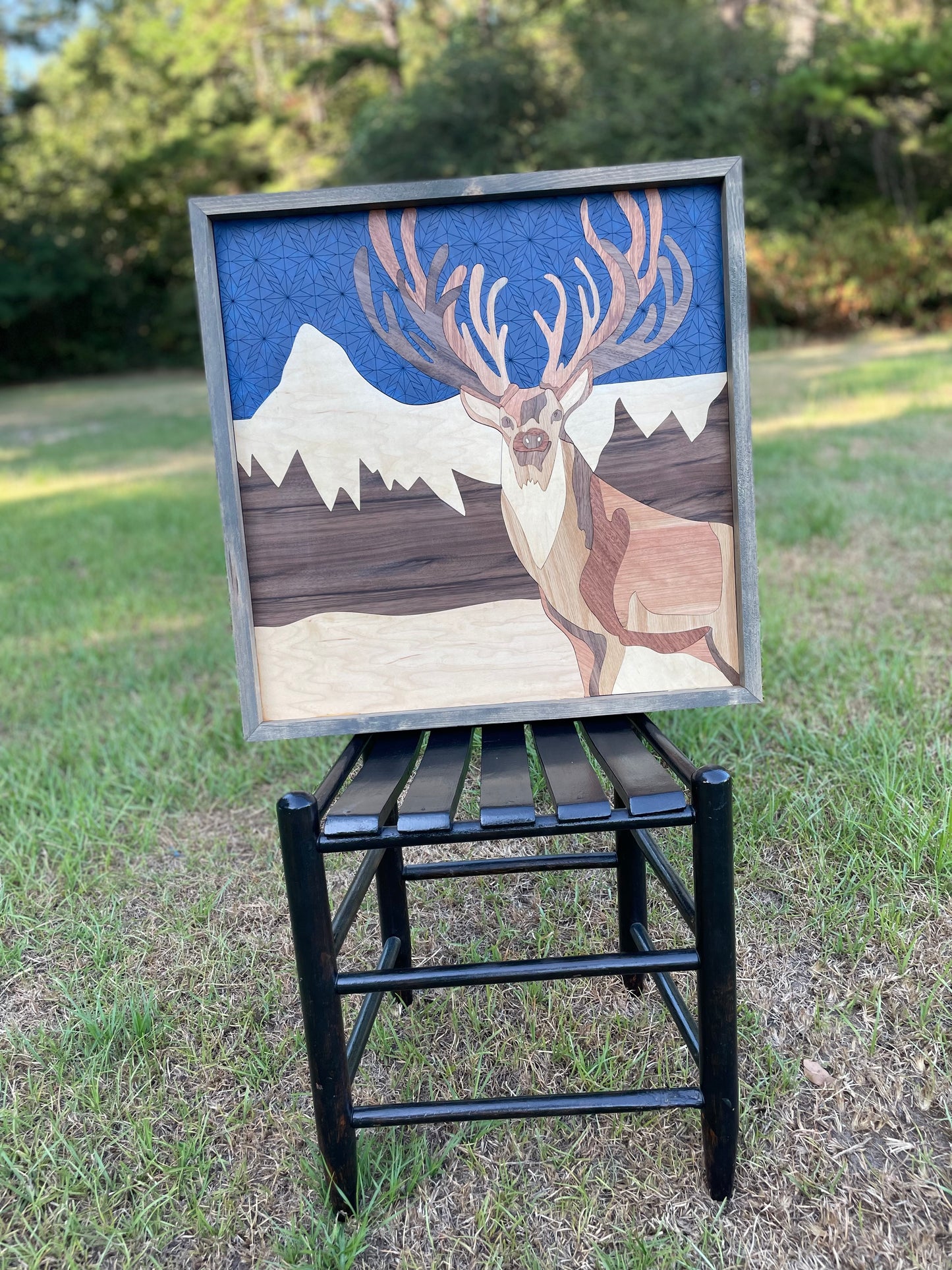 Deer Wood Art 24”x24”