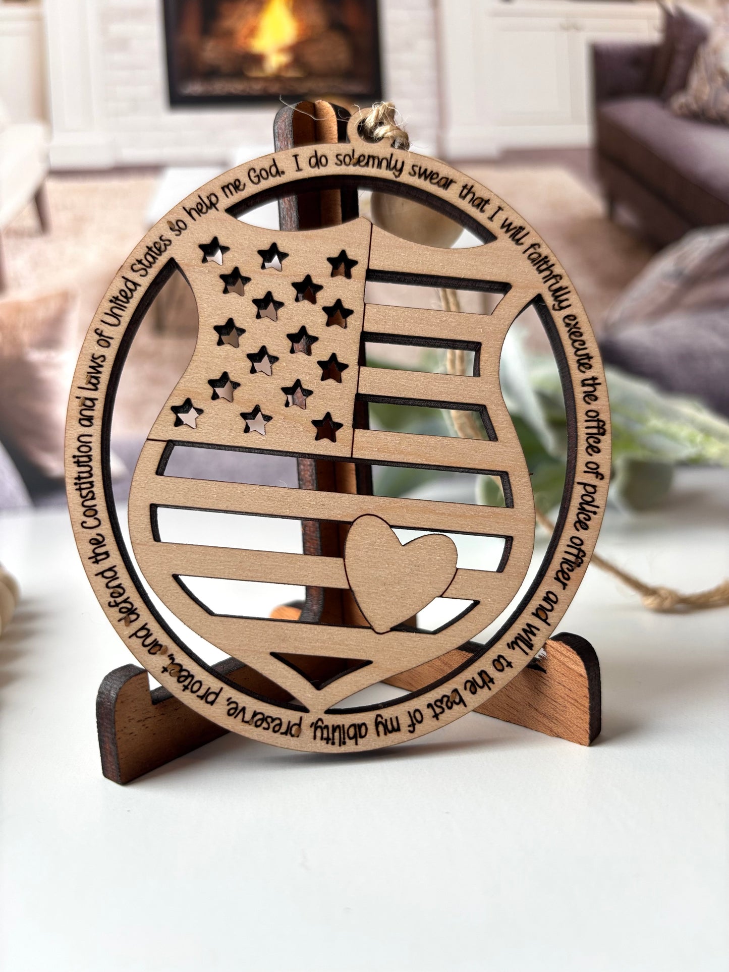 Our Heroic Guardian-Police Law Enforcements Ornament, Car Charm, Bag Charm