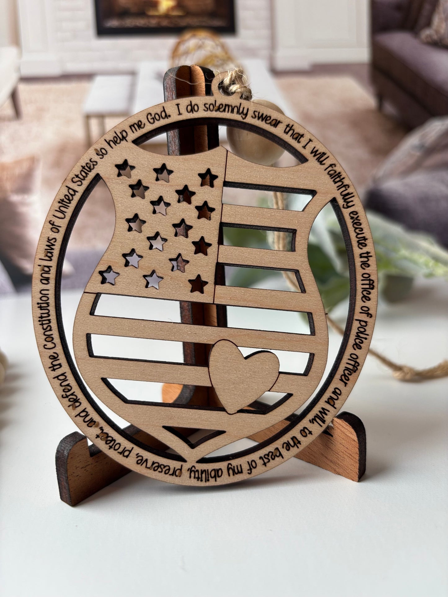 Our Heroic Guardian-Police Law Enforcements Ornament, Car Charm, Bag Charm