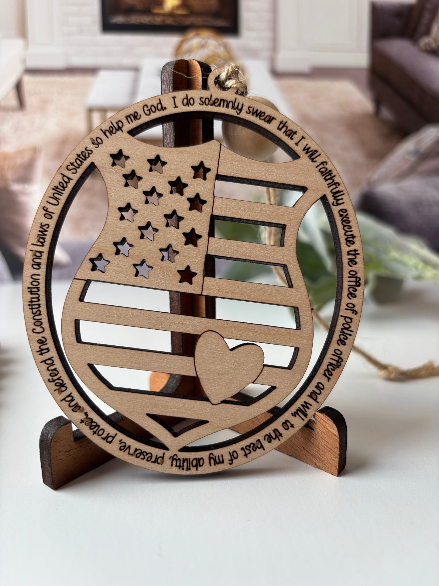 Our Heroic Guardian-Police Law Enforcements Ornament, Car Charm, Bag Charm