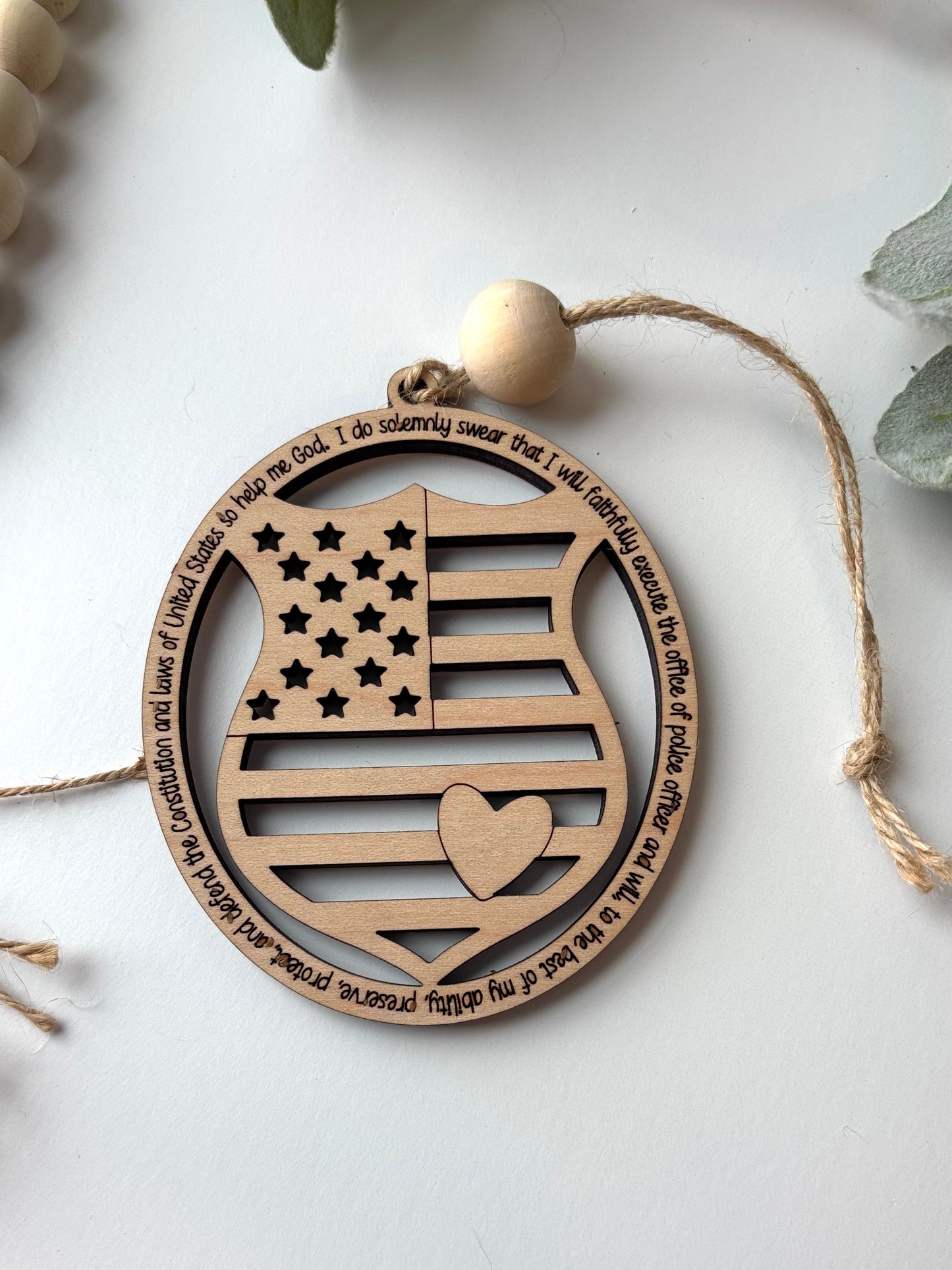 Our Heroic Guardian-Police Law Enforcements Ornament, Car Charm, Bag Charm