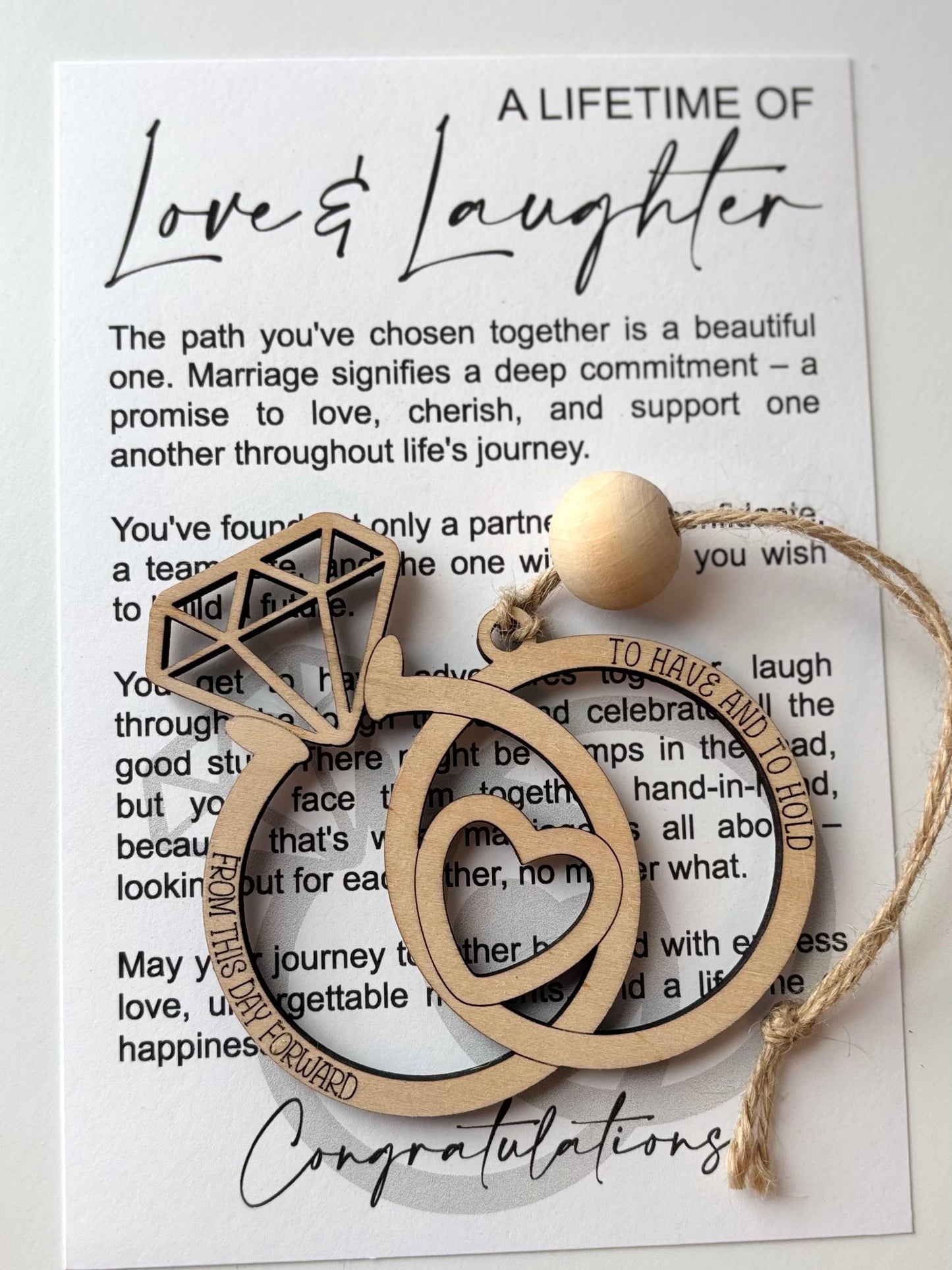 Marriage-Love & Laughter Story Card Charm-Marriage