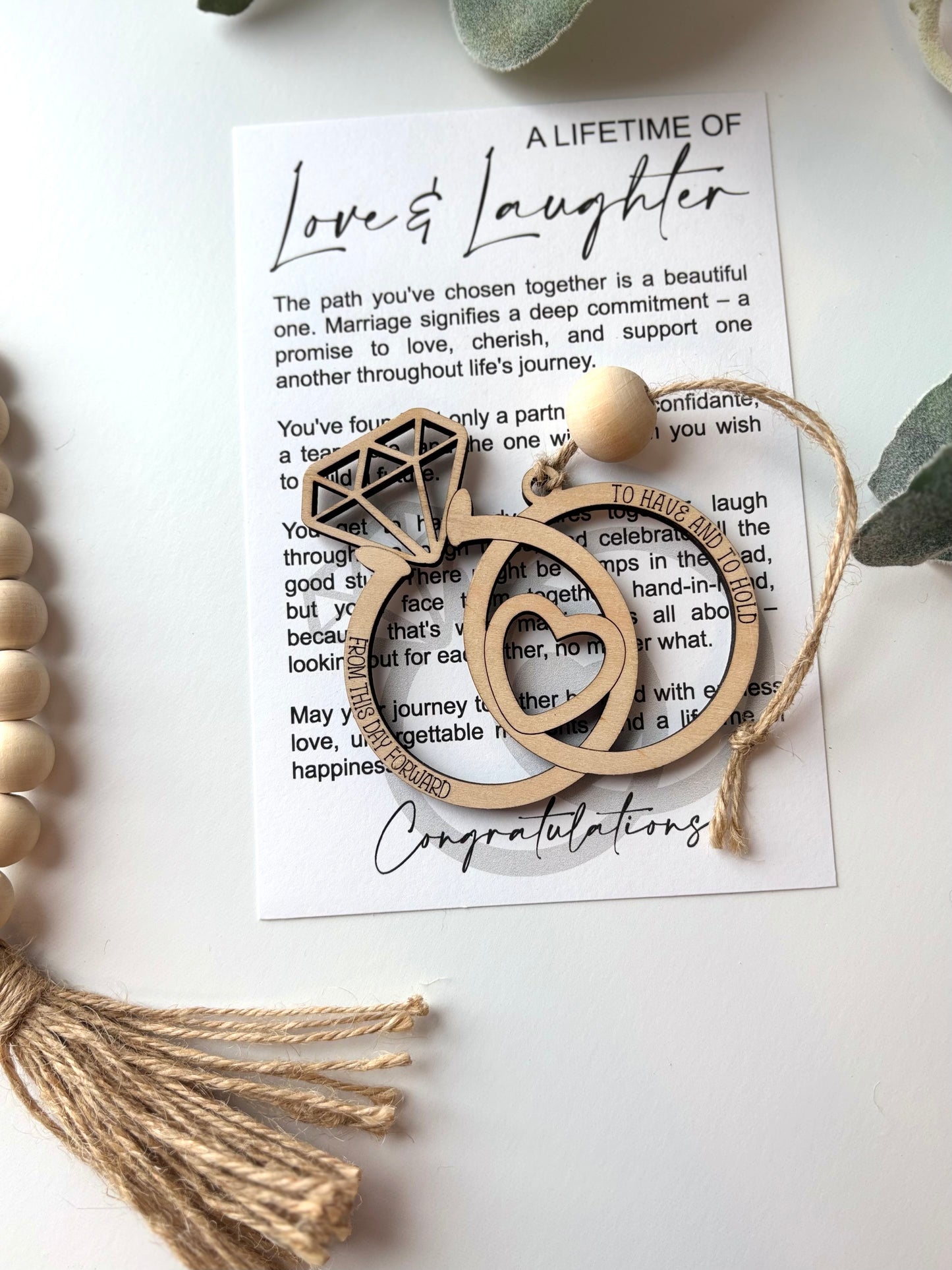 Marriage-Love & Laughter Story Card Charm-Marriage