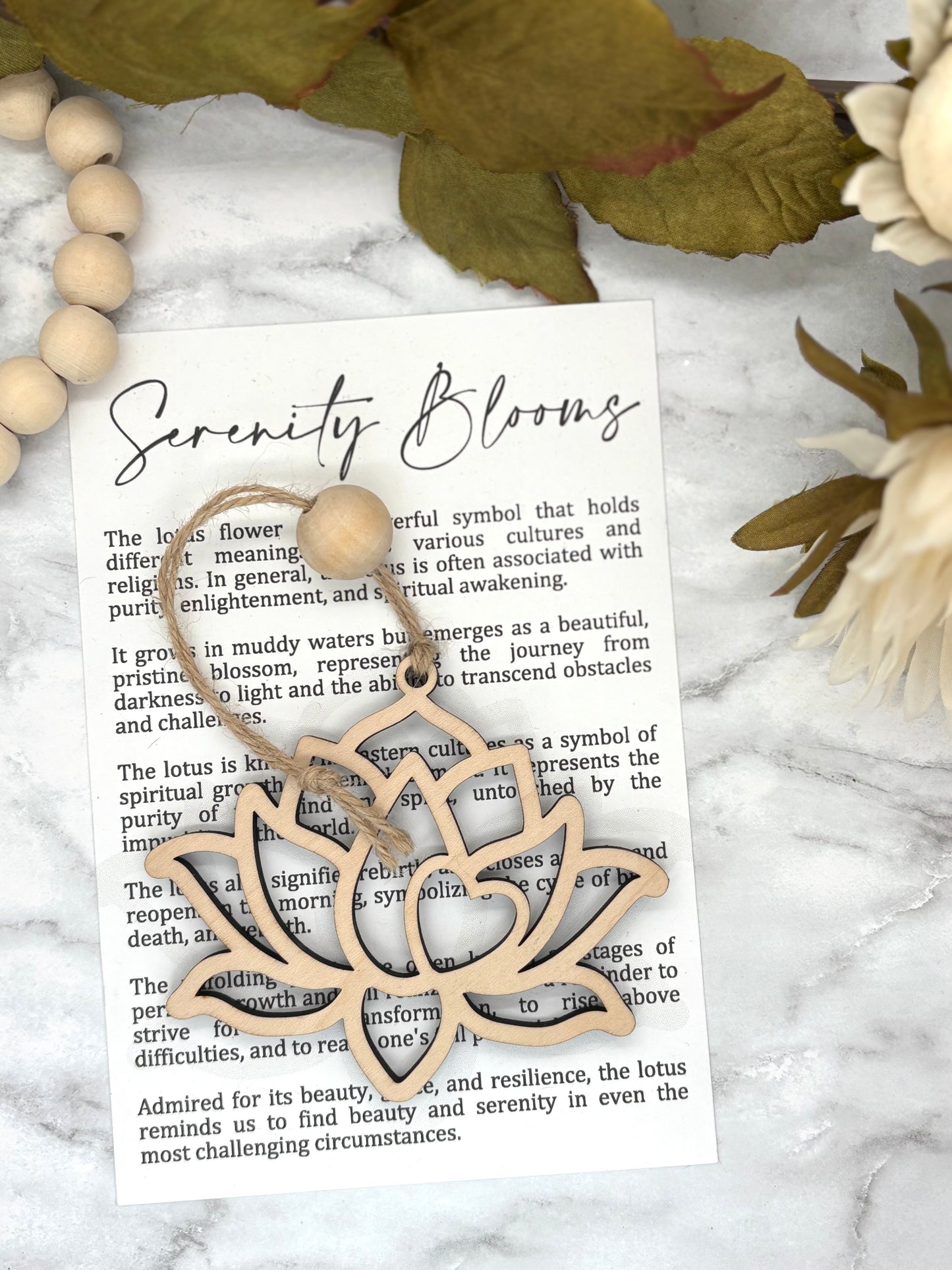 Lotus Flower-Serenity Blooms Story Card Charm