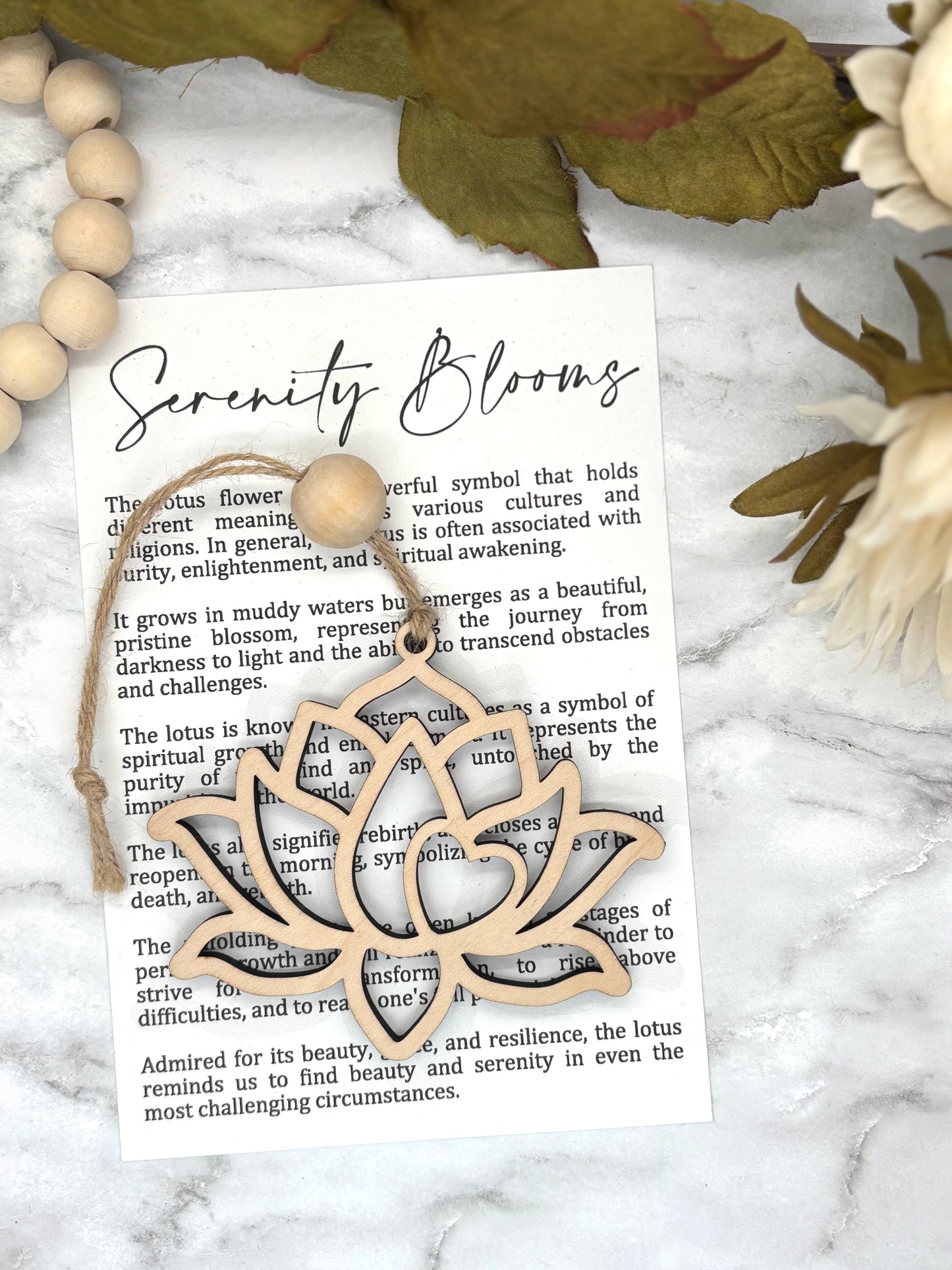 Lotus Flower-Serenity Blooms Story Card Charm