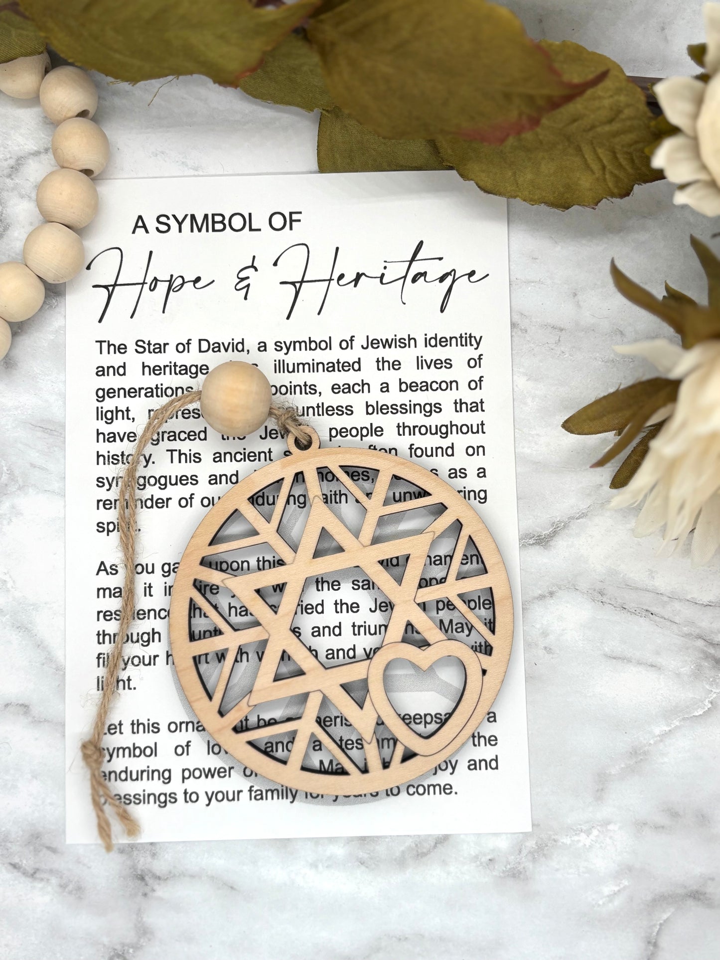 Star of David-Hope & Heritage Story Card Charm