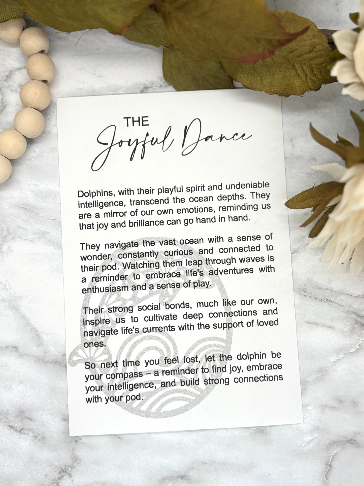 Dolphin-The Joyful Dance Story Card Charm-Dolphin