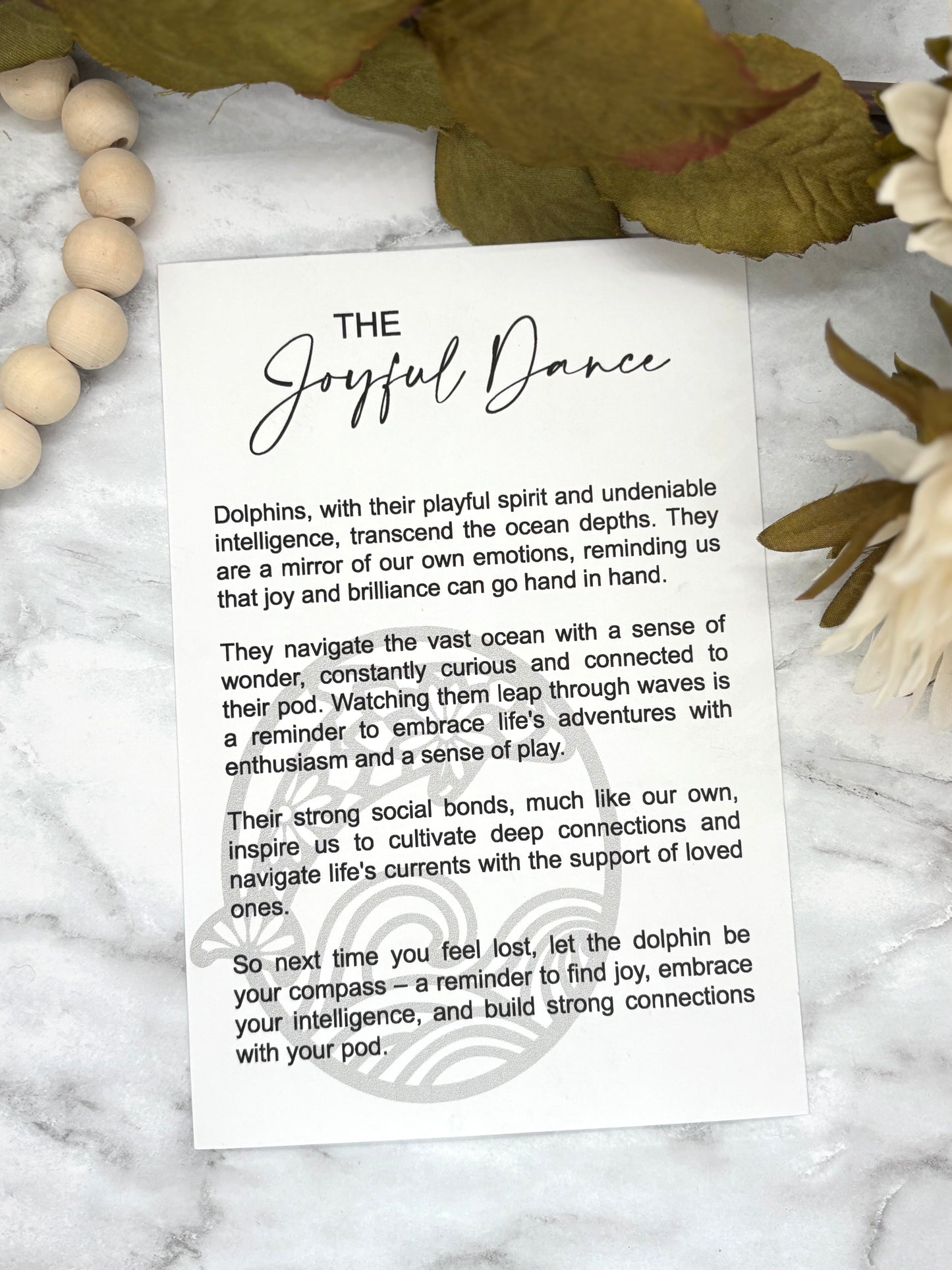 Dolphin-The Joyful Dance Story Card Charm-Dolphin