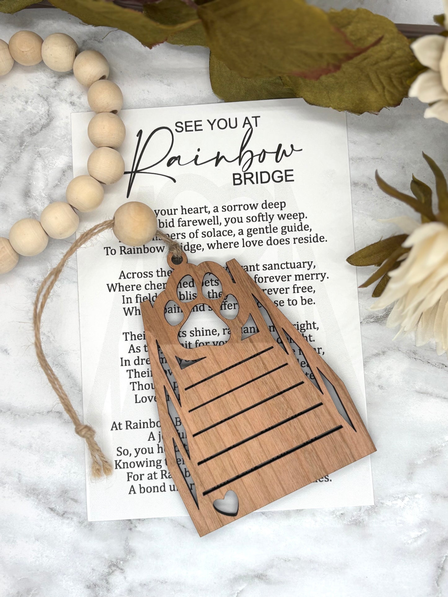 Pet-See You at Rainbow Bridge Story Card Charm