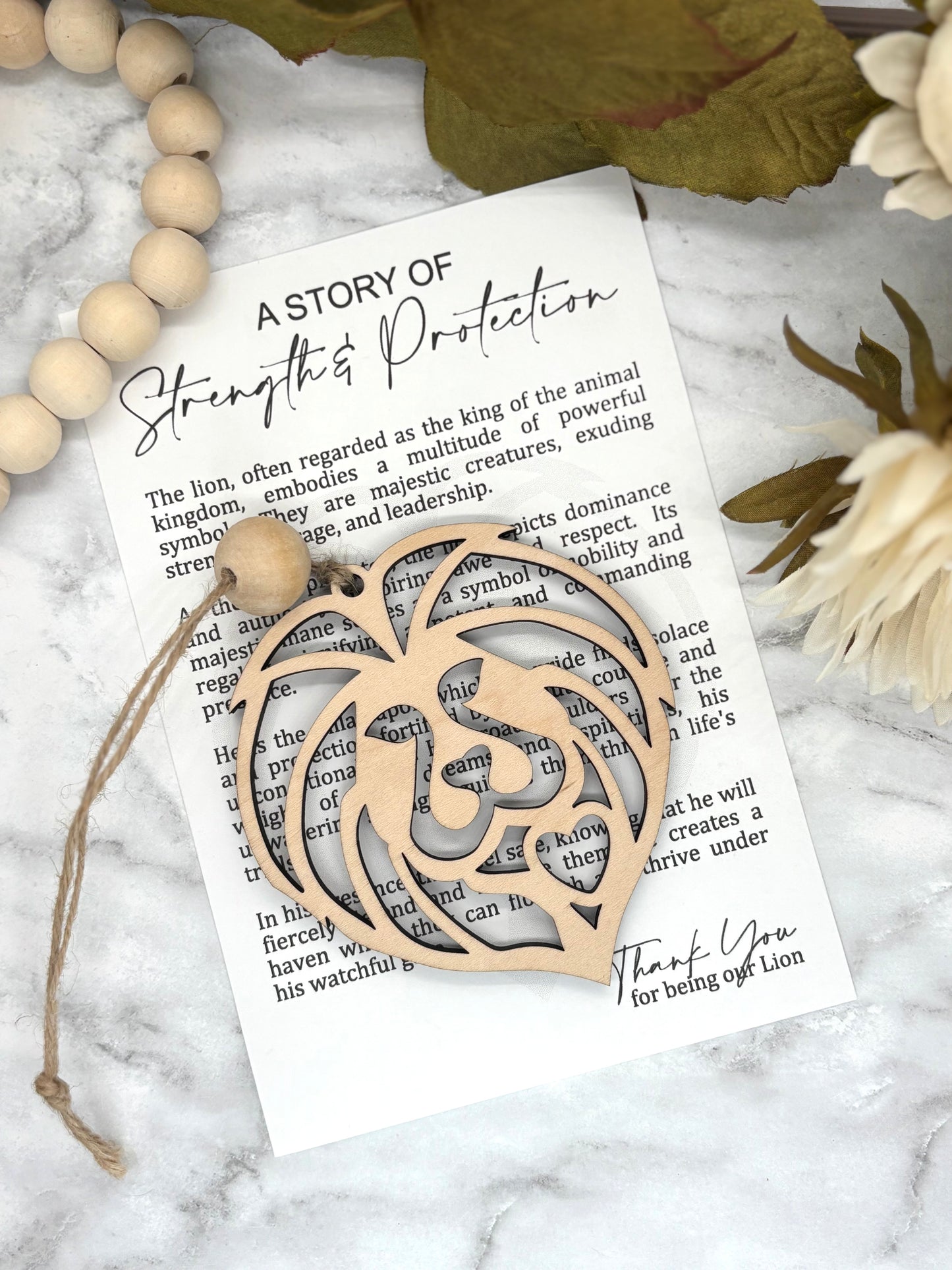 Lion-Strength & Protection Story Card Charm
