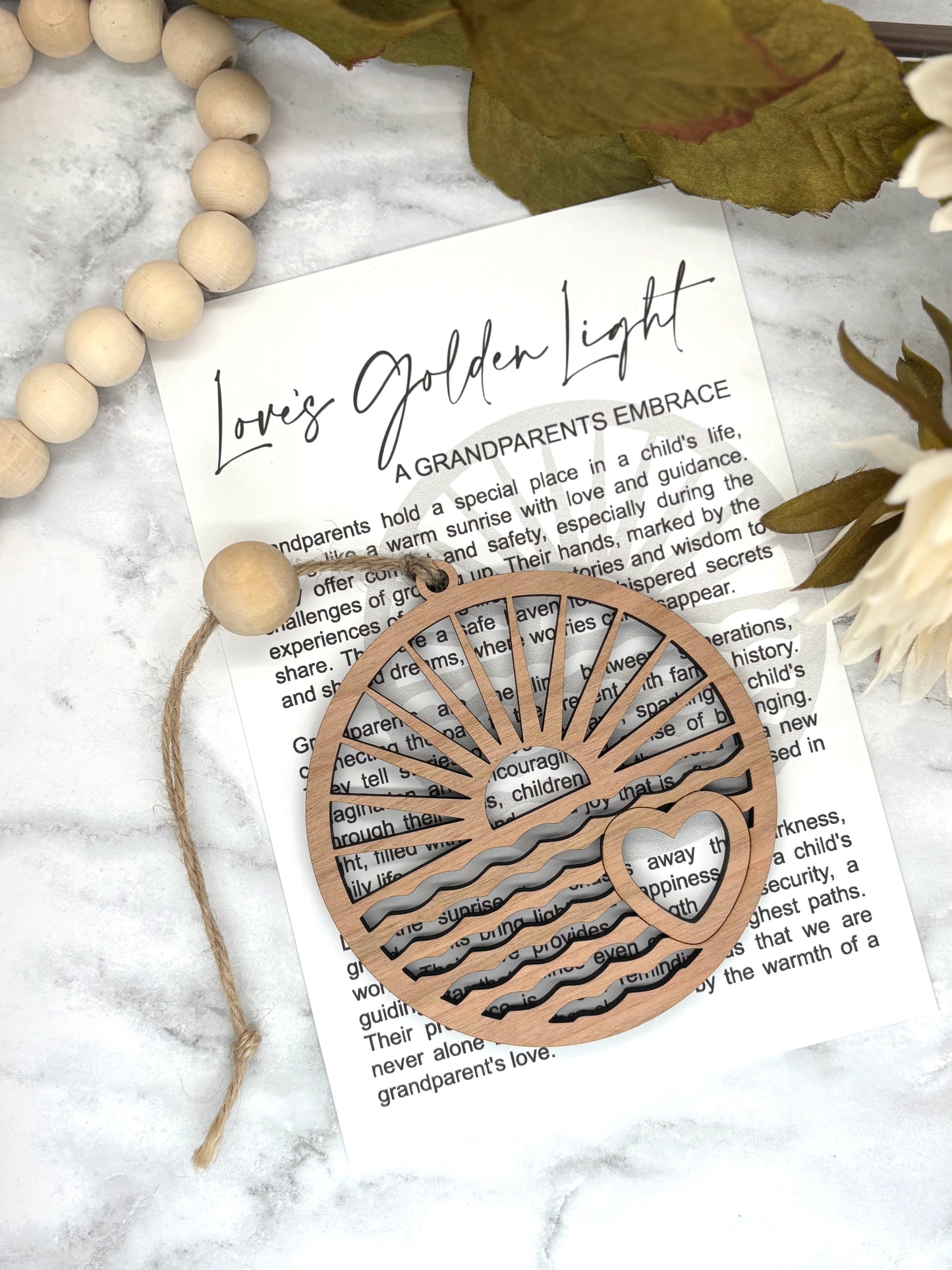 Grandparents-Love’s Golden Light Story Card Charm
