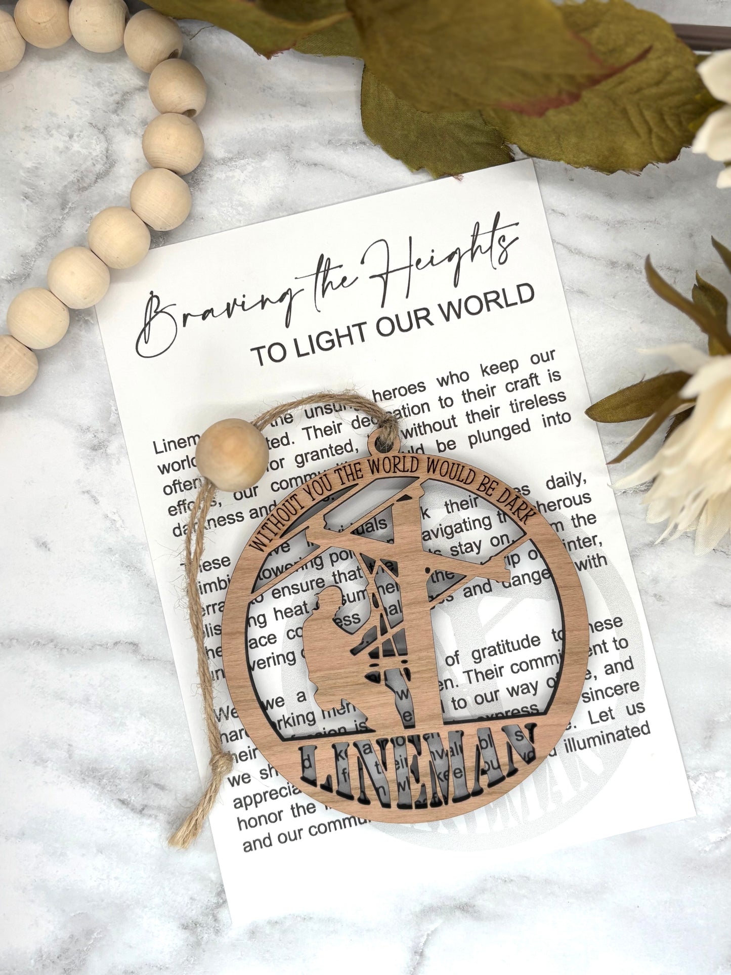 Lineman-Braving the Heights Story Card Charm