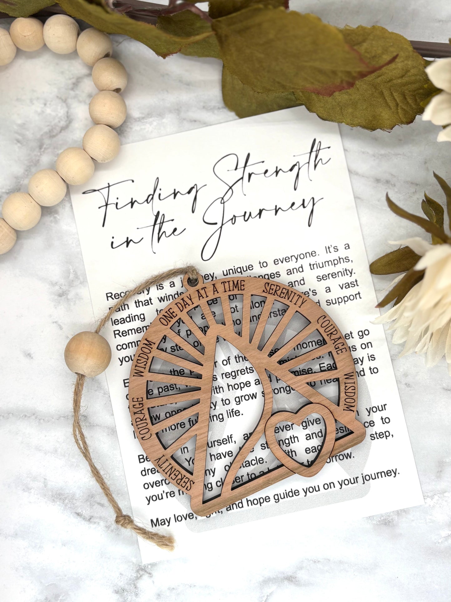 Recovery-Finding Strength in the Journey Story Card Charm