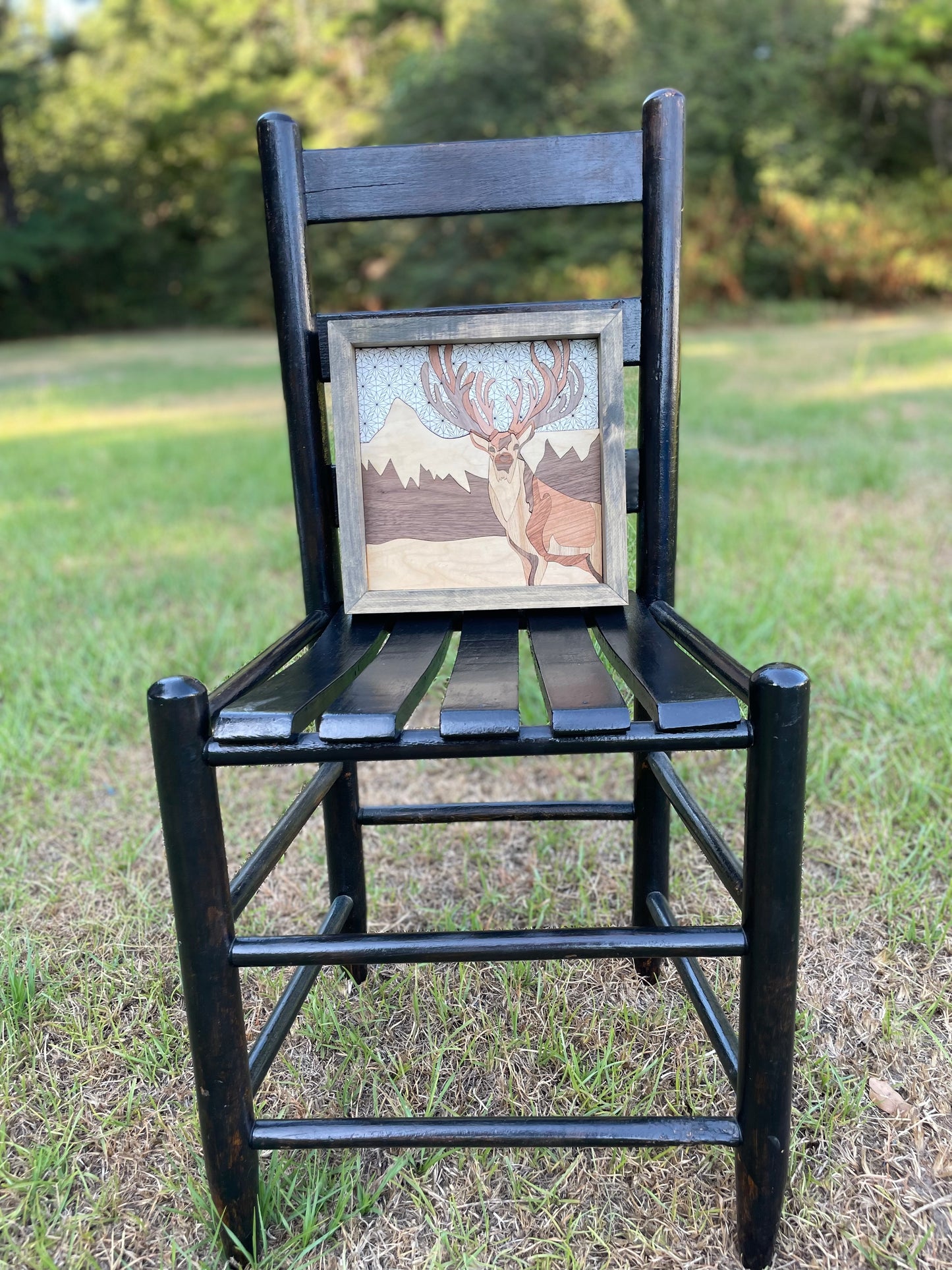 Deer Wood Art 10”x10”