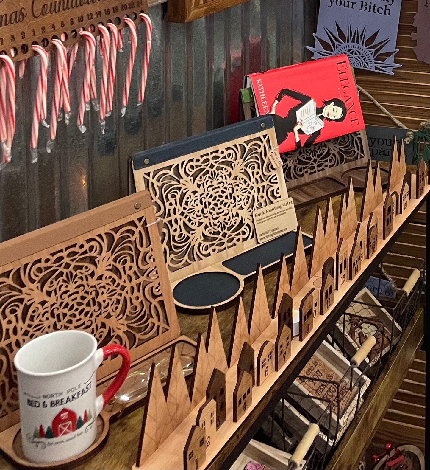 Wood Book Valet