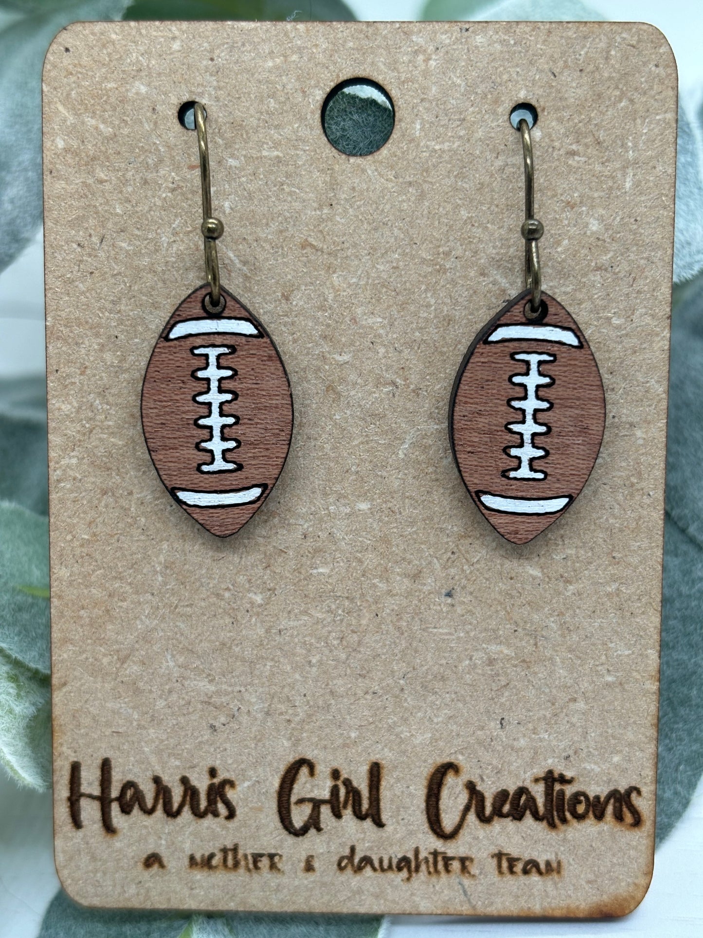 School Spirit Football Earrings