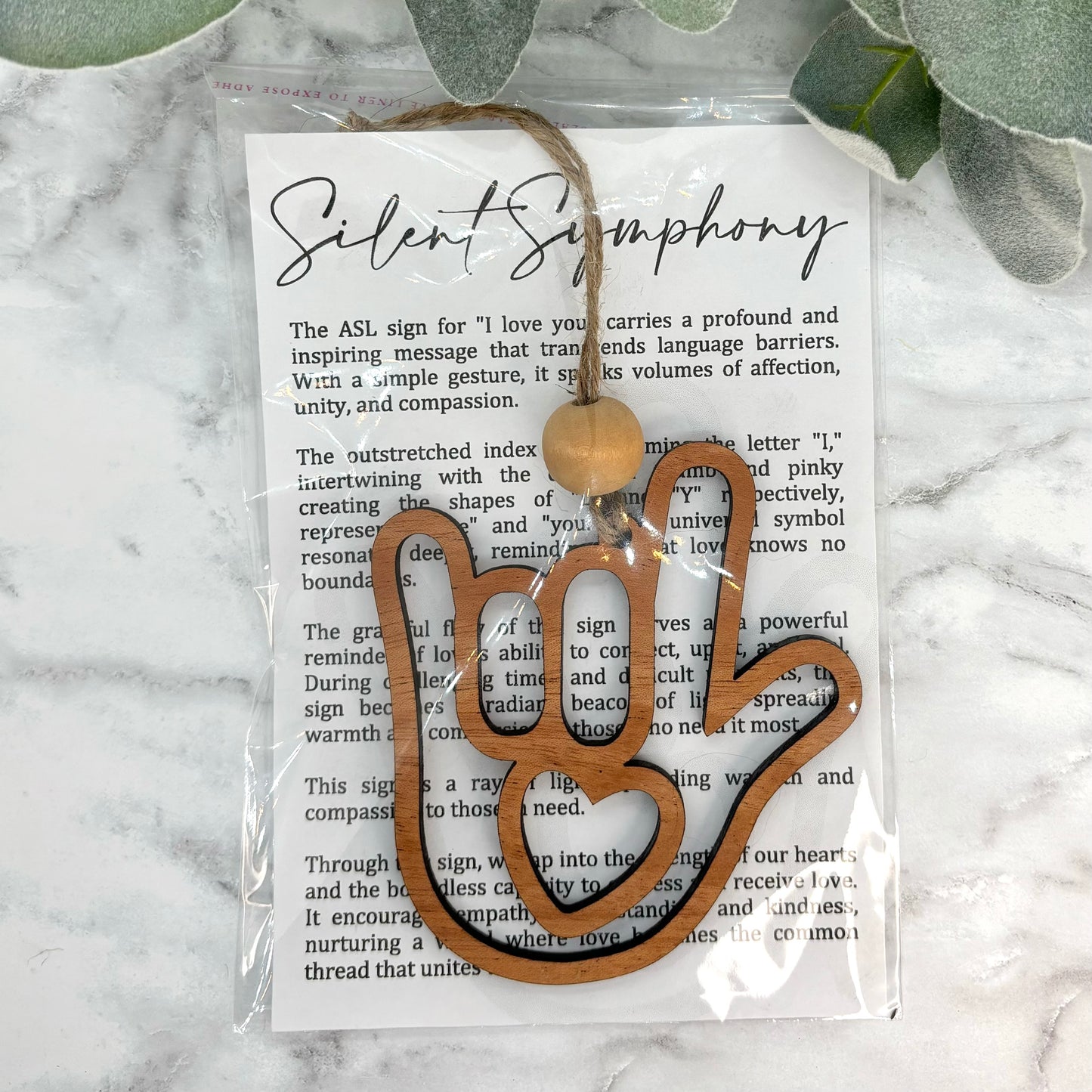 ASL I Love You Story Card Ornament/Car Charm/ Bag Charm (Copy)