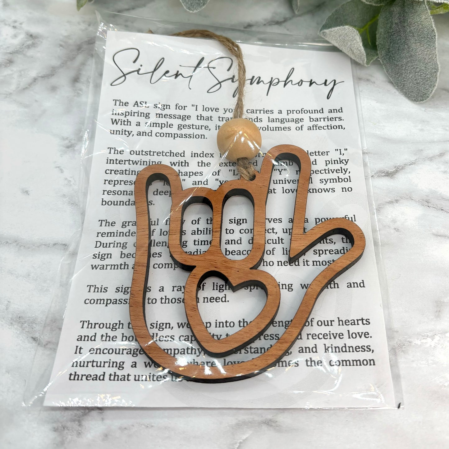 ASL I Love You Story Card Ornament/Car Charm/ Bag Charm (Copy)