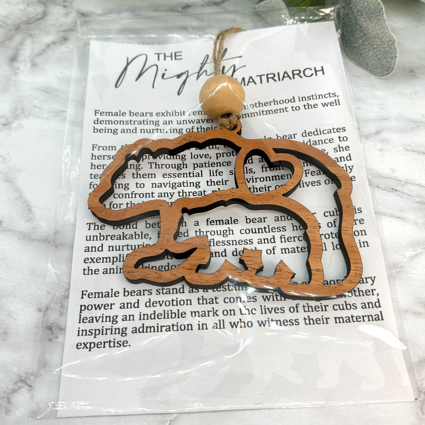 Bear Mighty Matriarch Story Card Ornament/Car Charm/ Bag Charm
