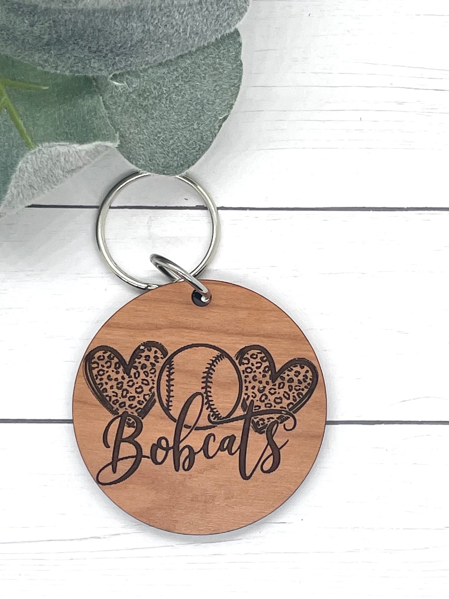 Bobcat Baseball Keychains