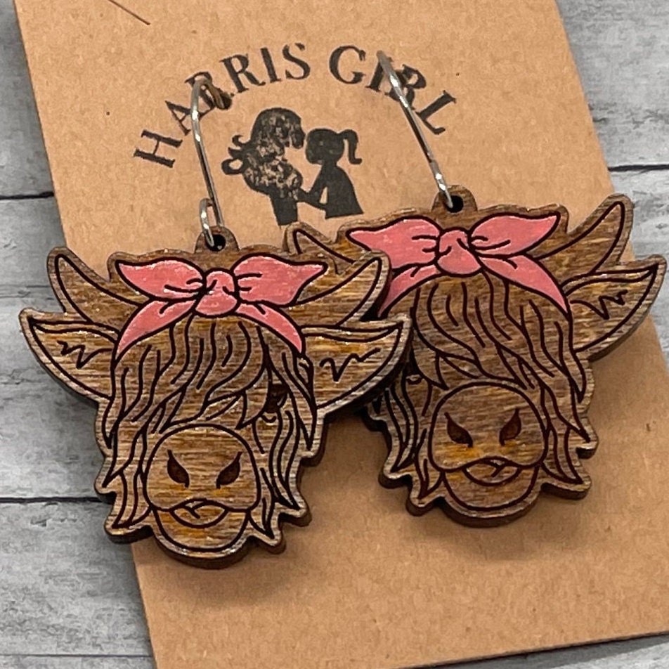Highland Cow Drop (Hand-painted)