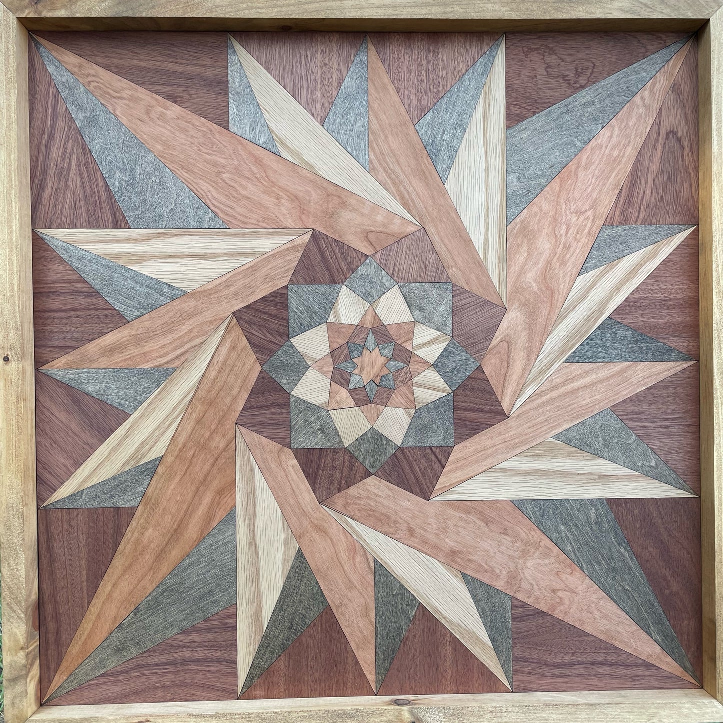 Spiral Quilt Wood Art 24”x24”