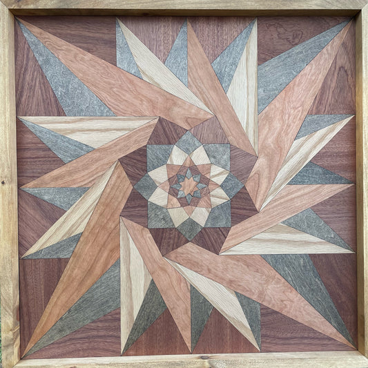 Spiral Quilt Wood Art 24”x24”