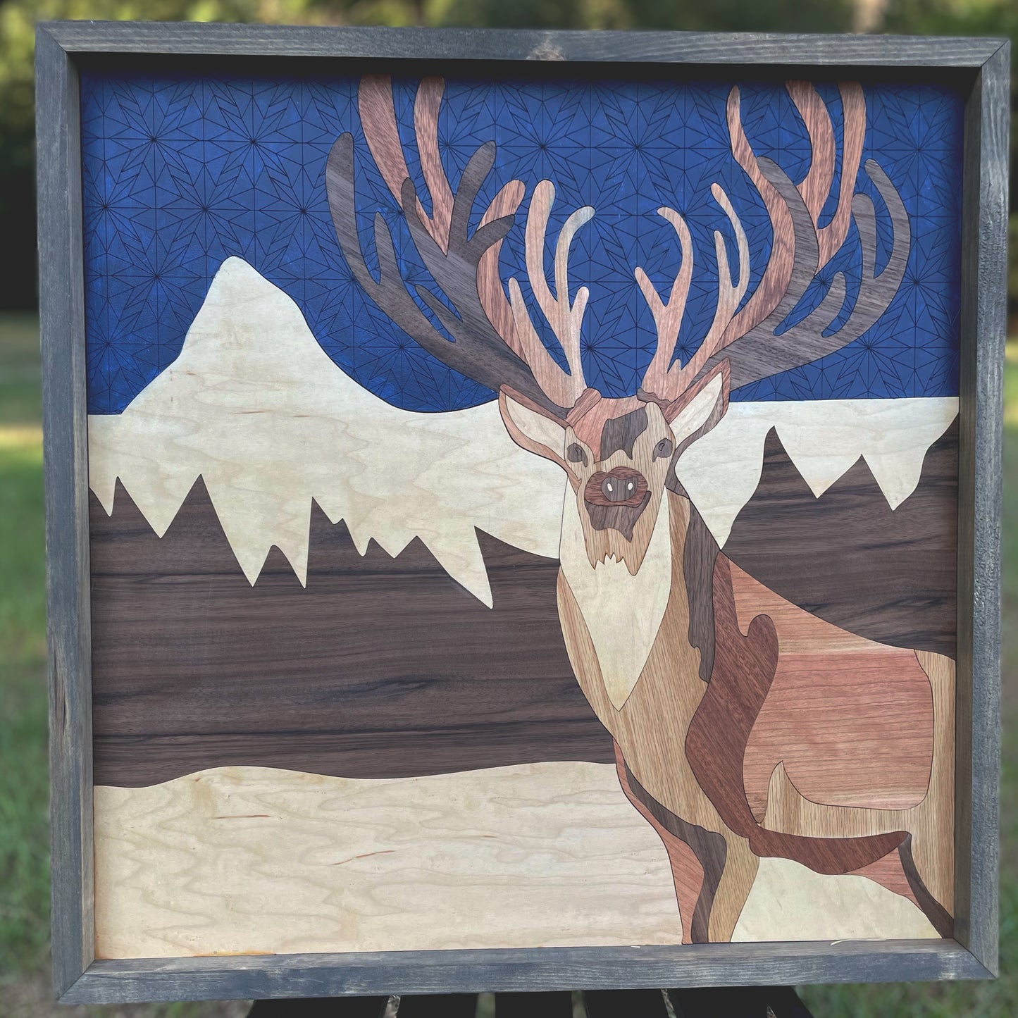 Deer Wood Art 24”x24”