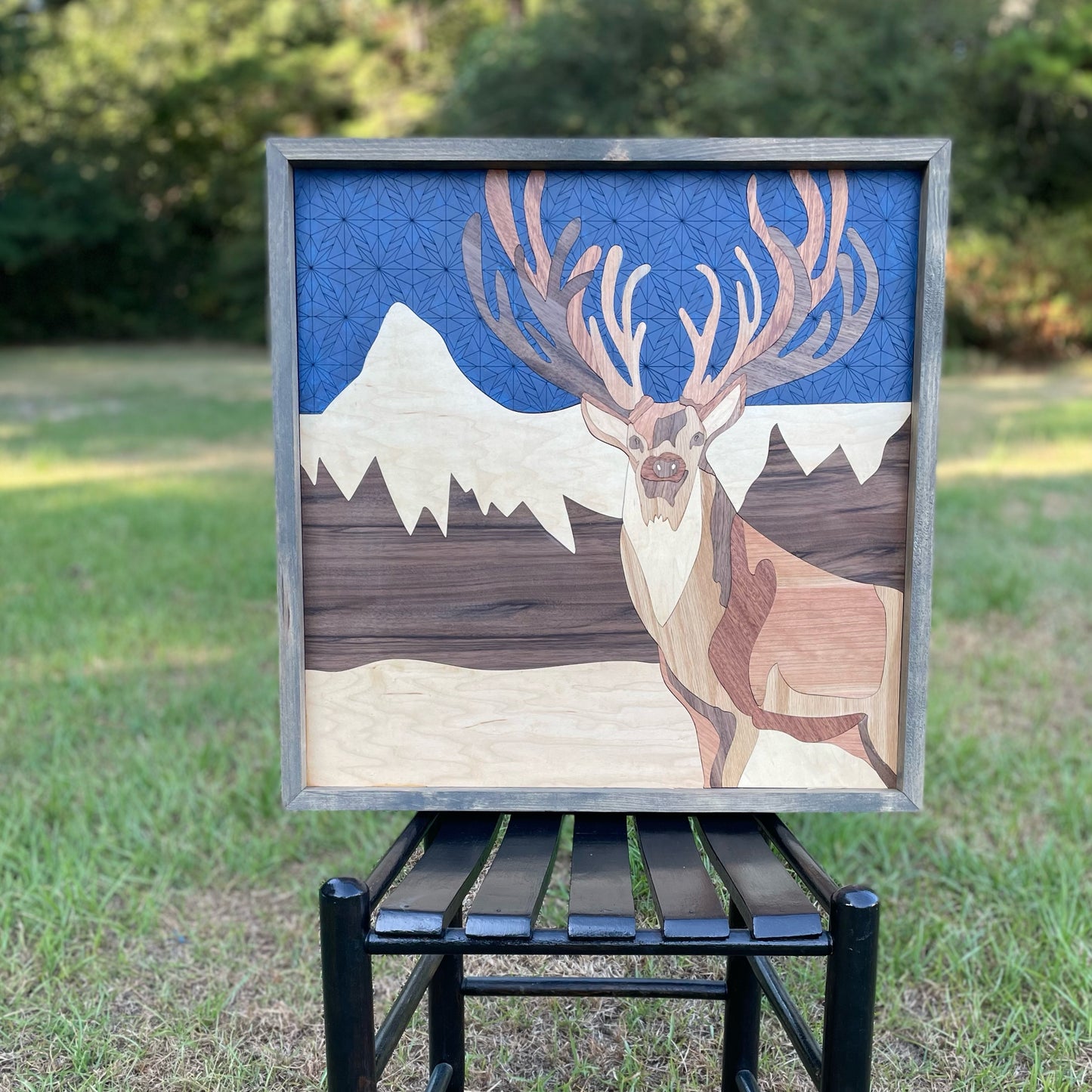 Deer Wood Art 24”x24”