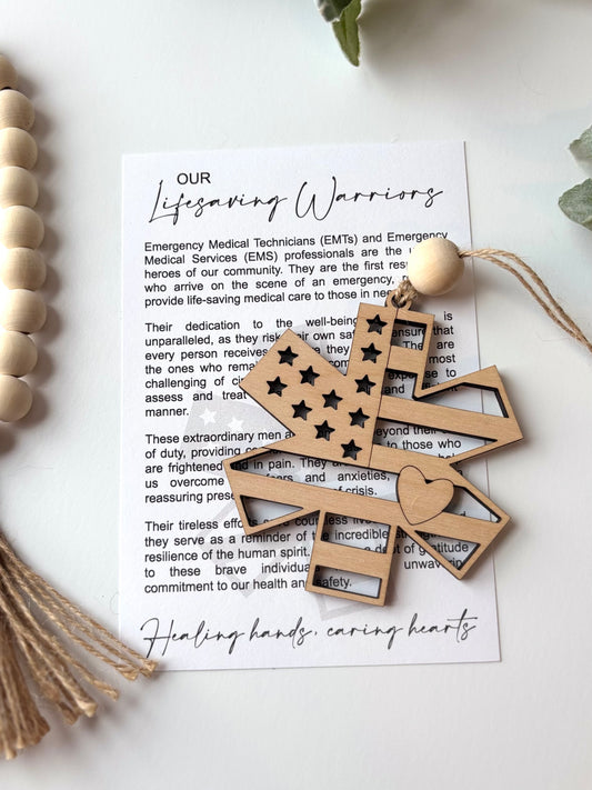 EMS & EMTs-Lifesaving Warriors Story Card Charm-EMS & EMTs