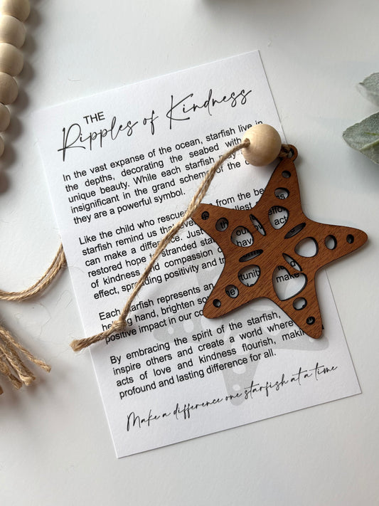 Recovery-Finding Ripples of Kindness Story Card Charm - Starfish
