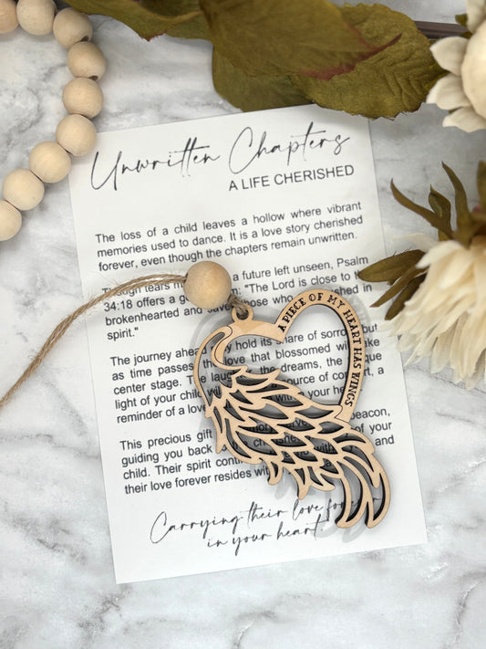 Unwritten Chapters Story Card Charm - Bereavment