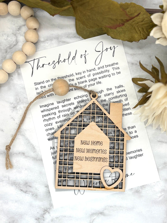 New Home-Threshold of Joy Story Card Charm