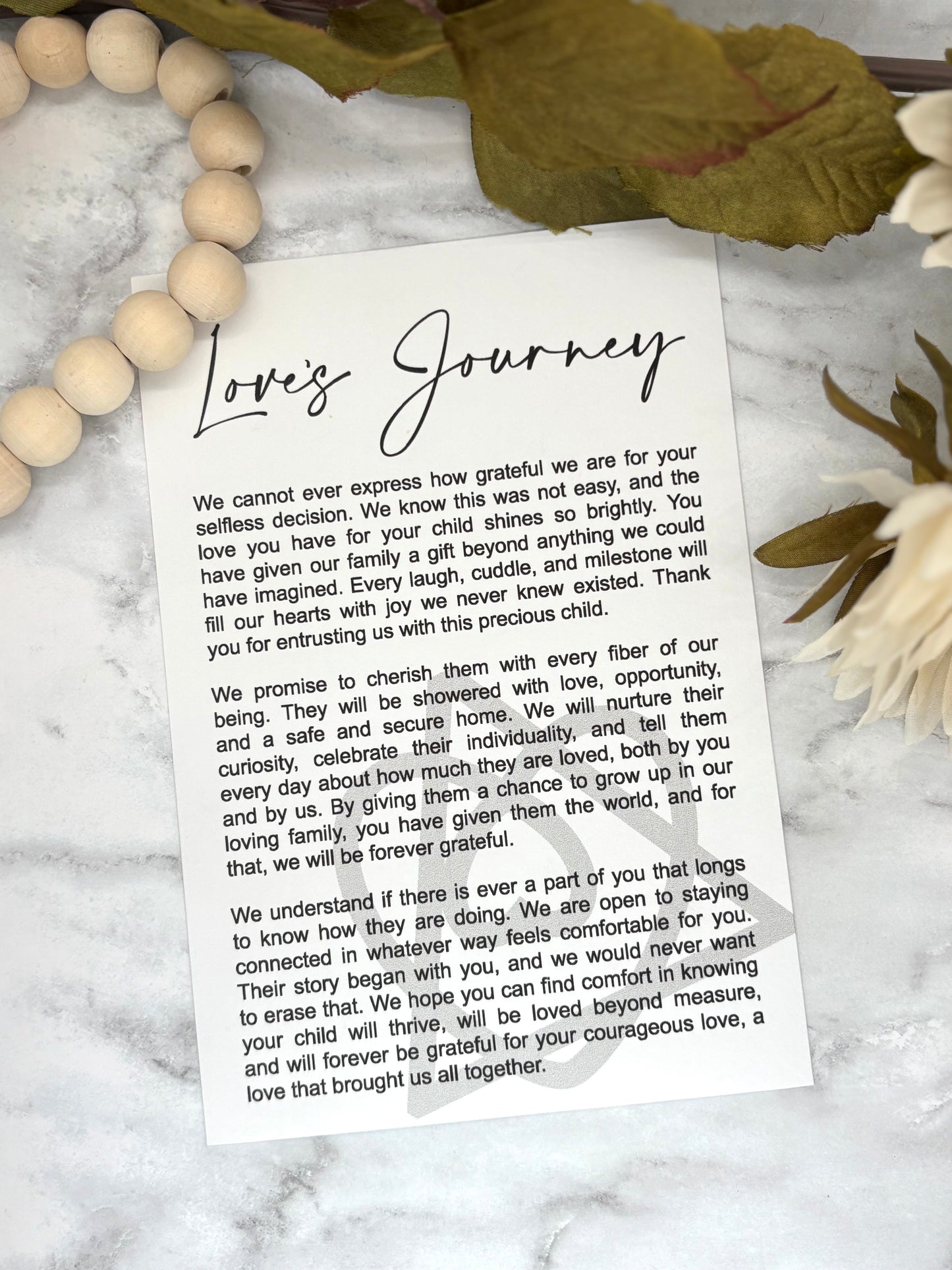 Adoption-Love’s Journey Story Card Charm
