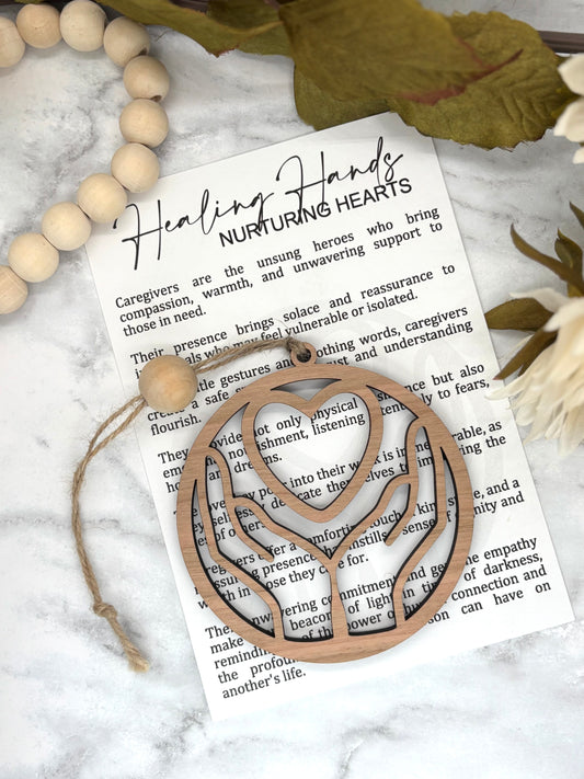 Caregiver-Healing Hands Story Card Charm