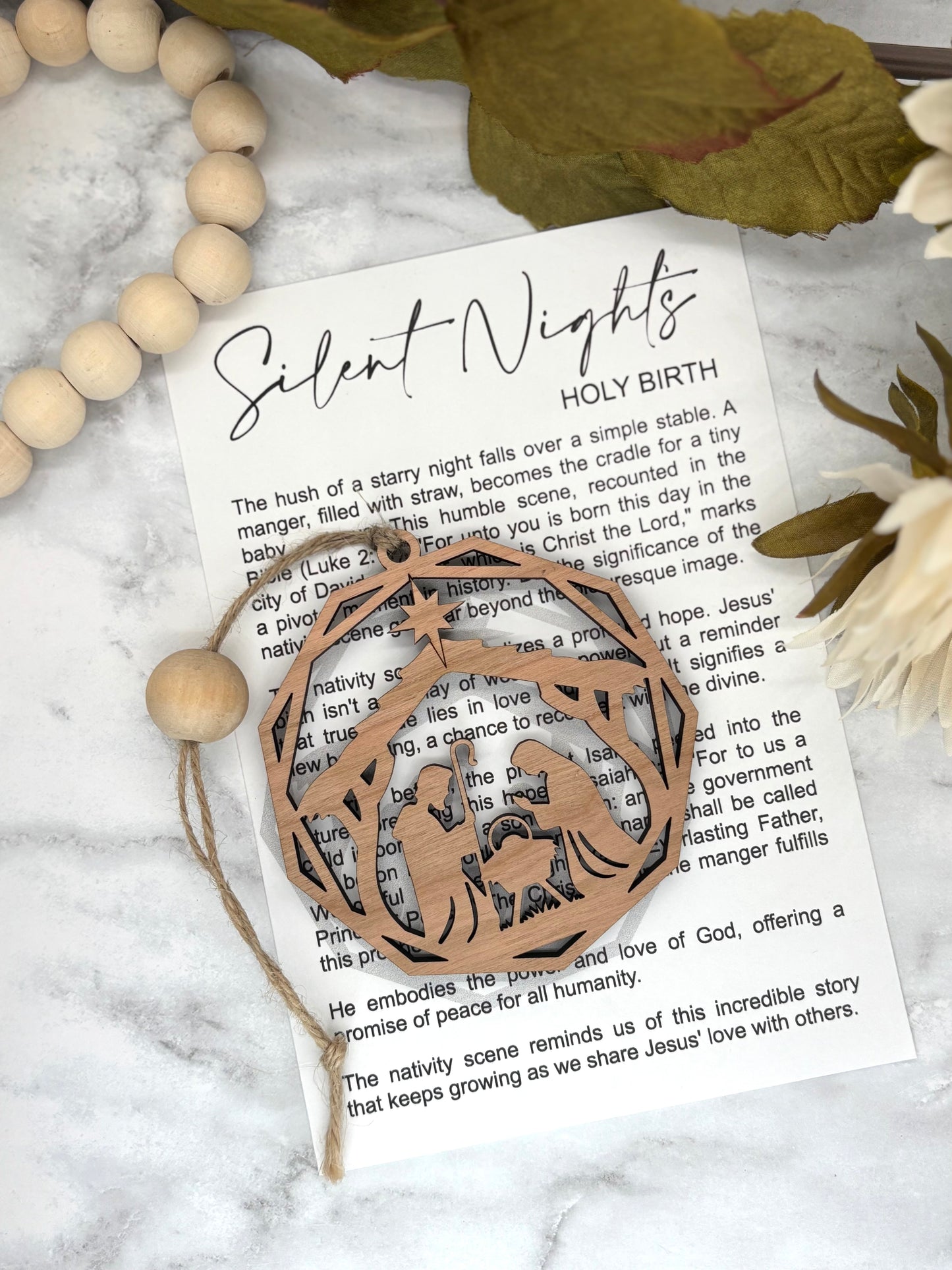 Nativity-Silent Nights Story Card Charm