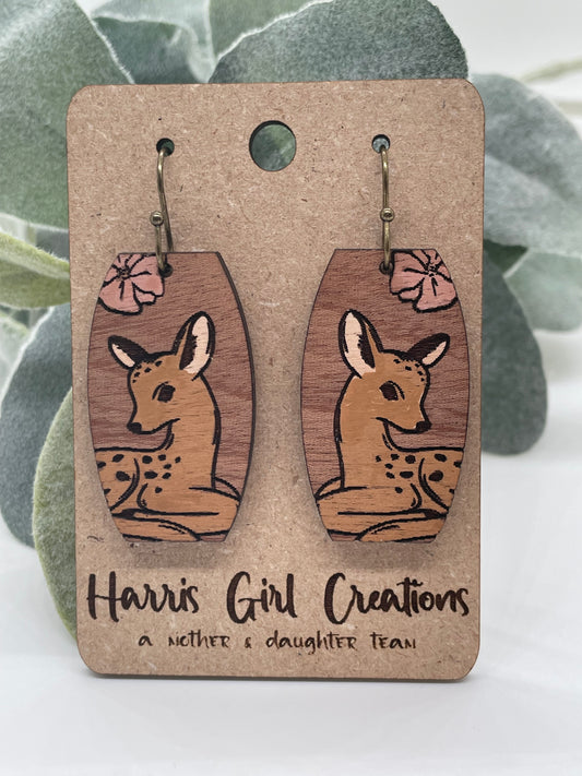 Woodland Creatures Deer Earrings