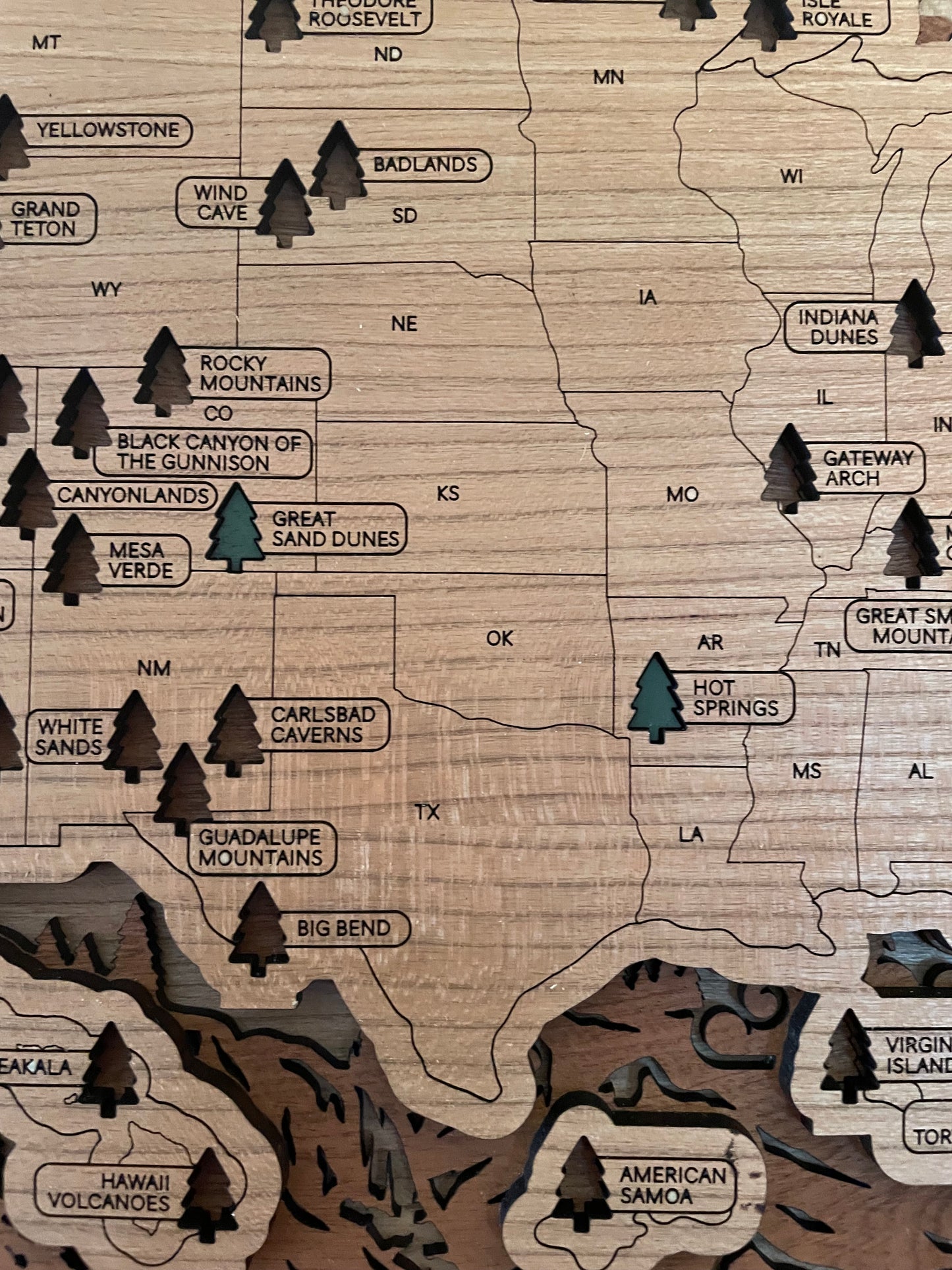 National Parks Travel Map