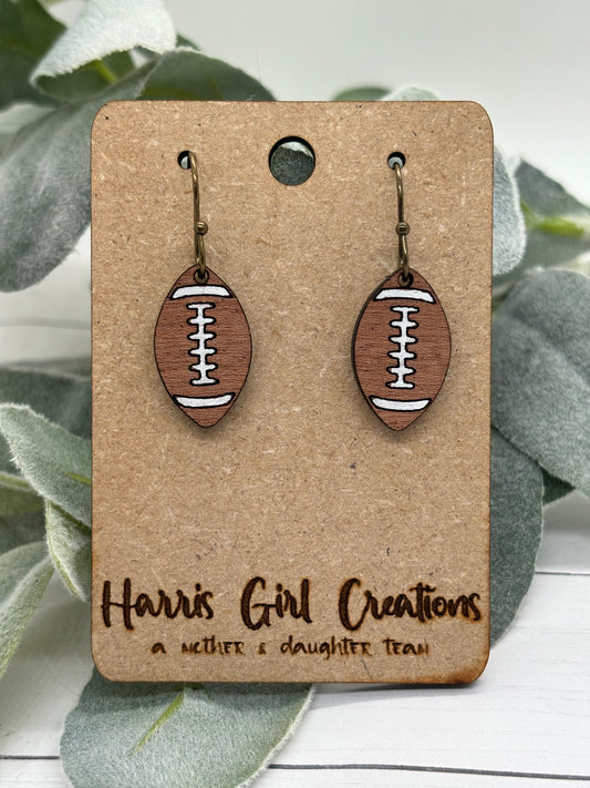 School Spirit Football Earrings