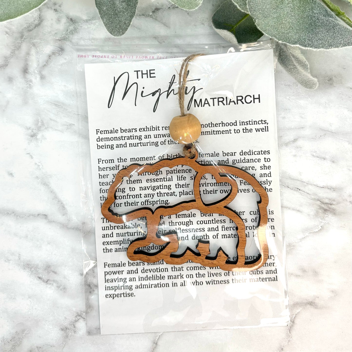 Bear Mighty Matriarch Story Card Ornament/Car Charm/ Bag Charm