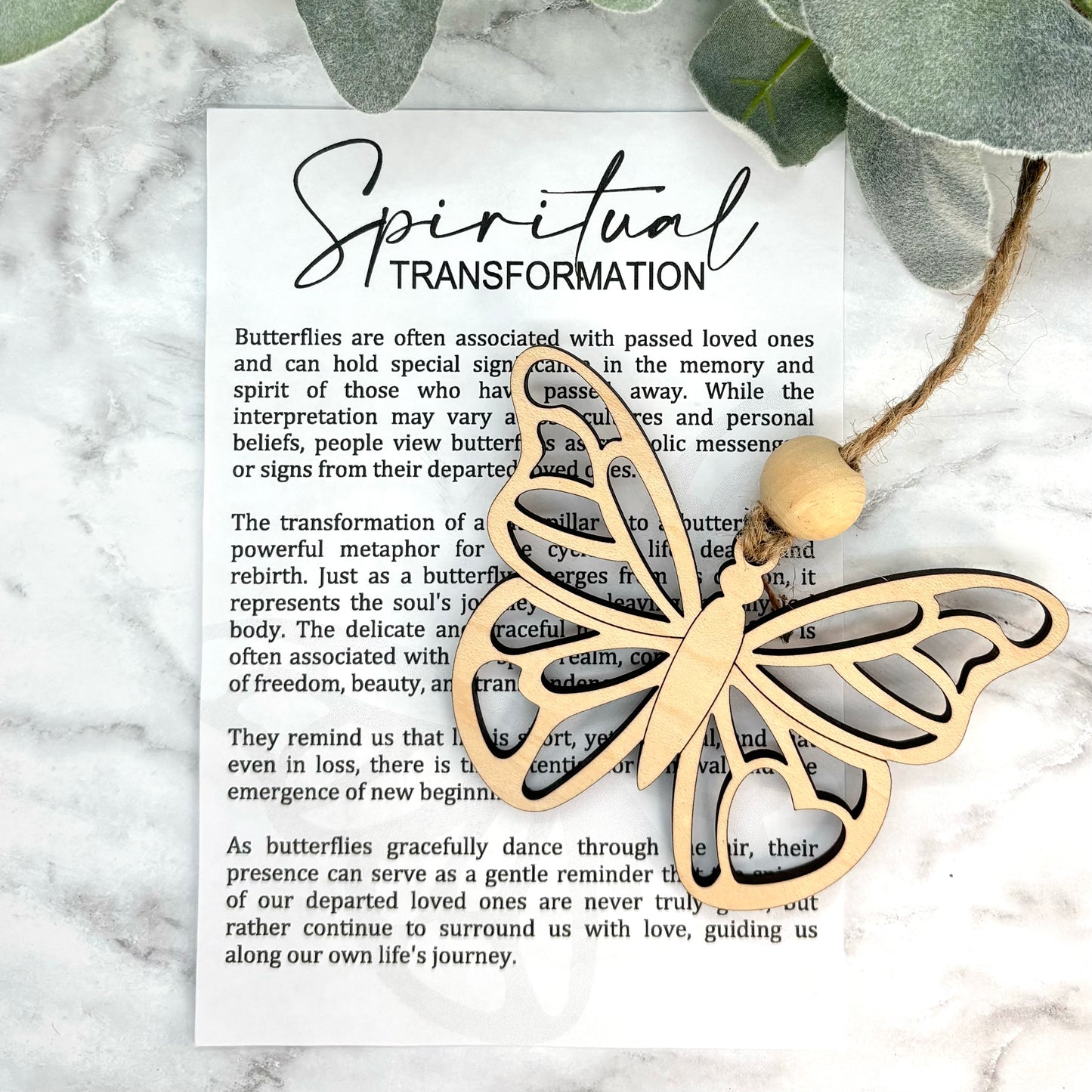 Butterfly Remembrance Story Card Ornament/Car Charm/ Bag Charm