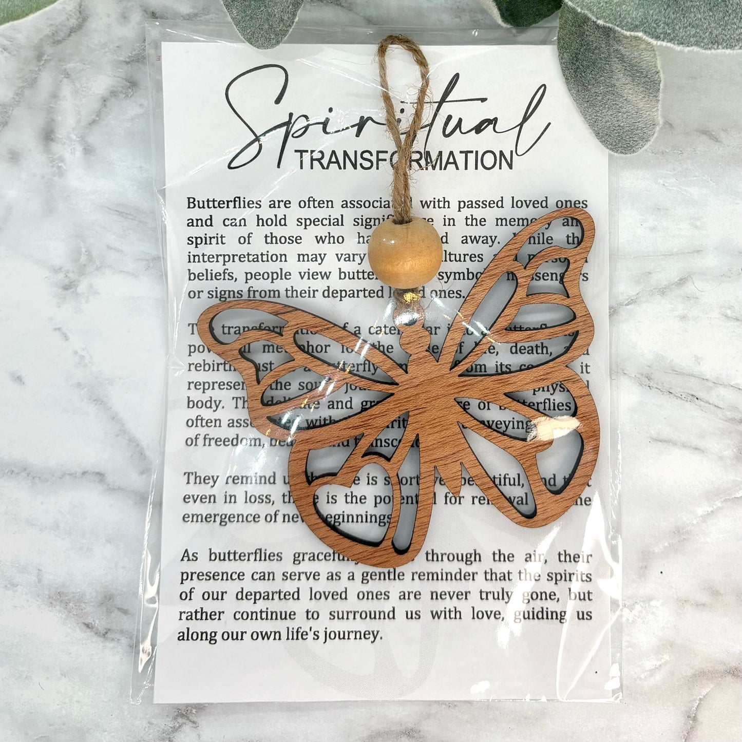 Butterfly Remembrance Story Card Ornament/Car Charm/ Bag Charm