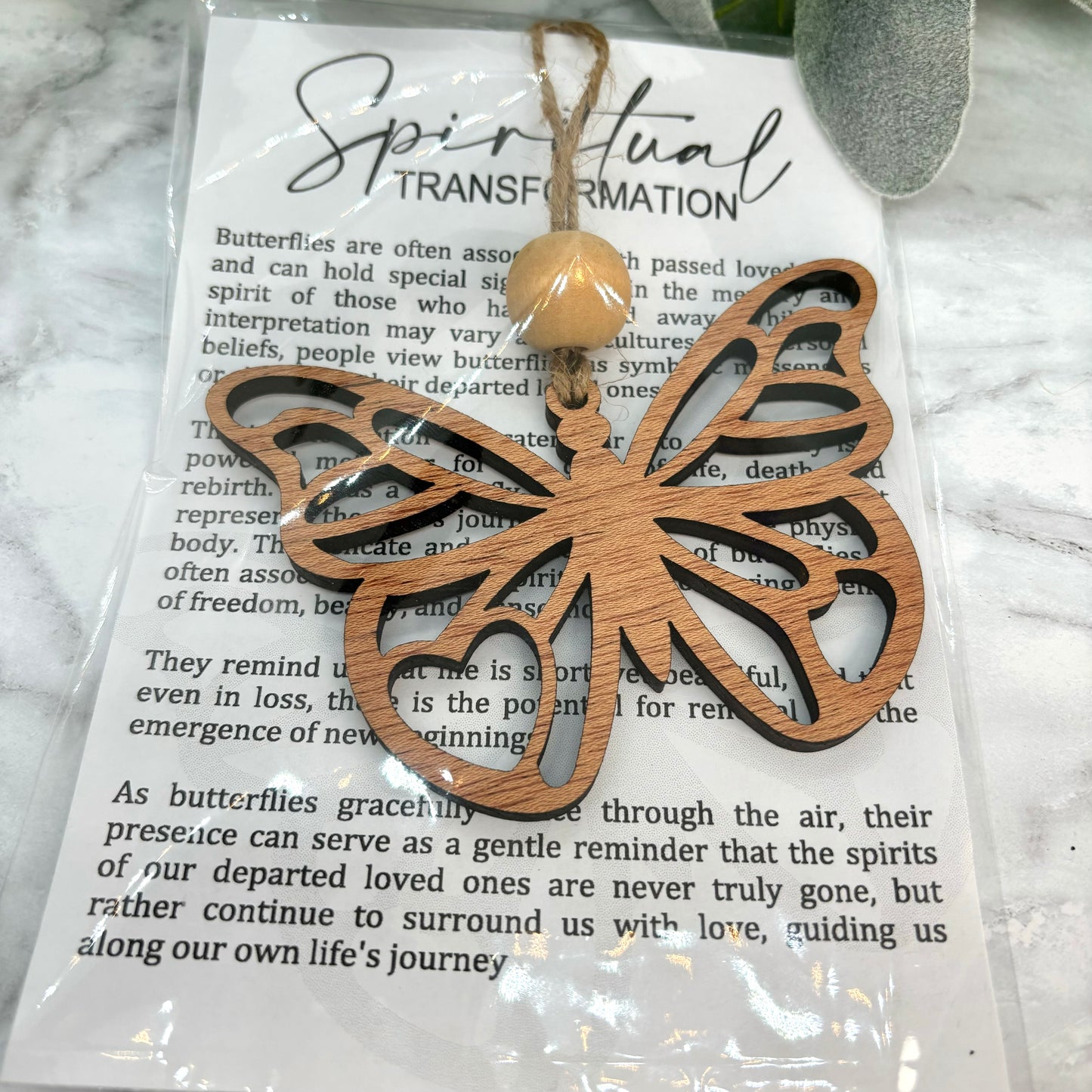 Butterfly Remembrance Story Card Ornament/Car Charm/ Bag Charm