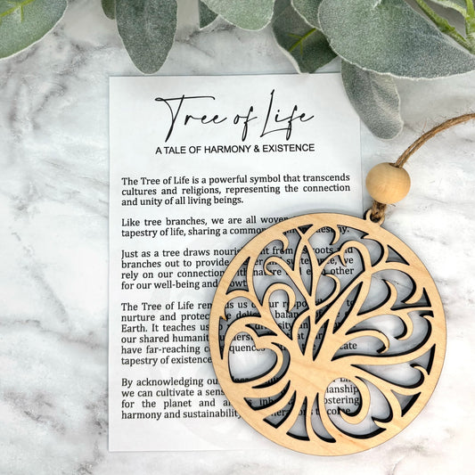 Tree of Life Story Card Ornament/Car Charm/ Bag Charm