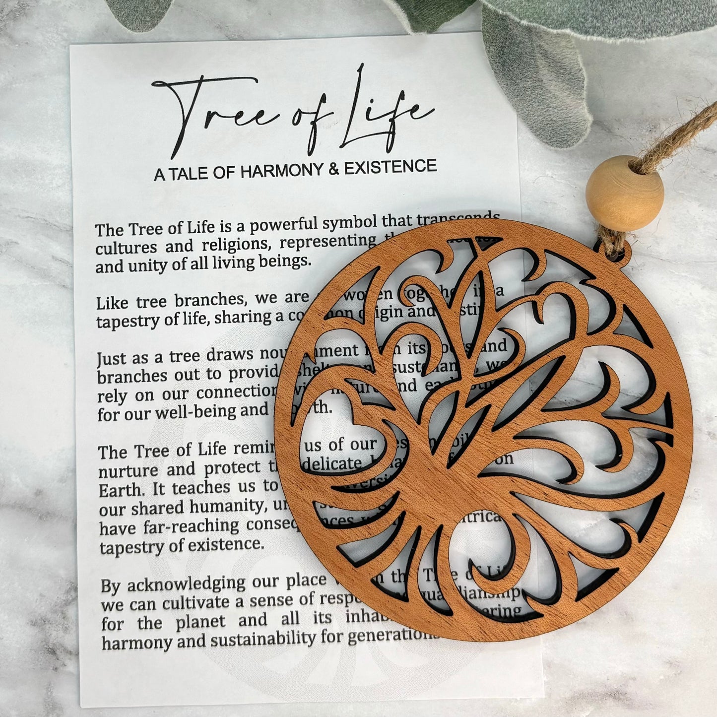 Tree of Life Story Card Ornament/Car Charm/ Bag Charm