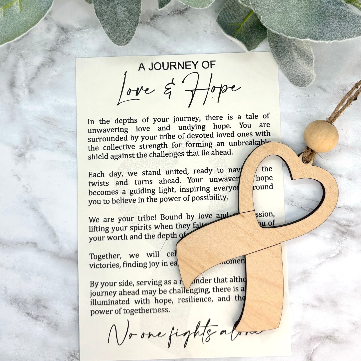 Journey of Love & Hope Story Card Ornament/Car Charm/ Bag Charm