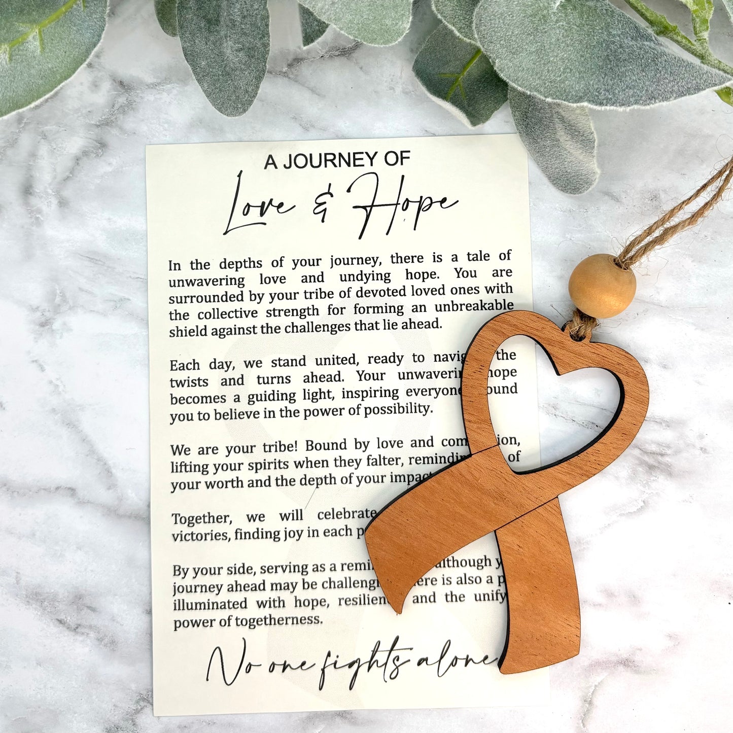 Journey of Love & Hope Story Card Ornament/Car Charm/ Bag Charm