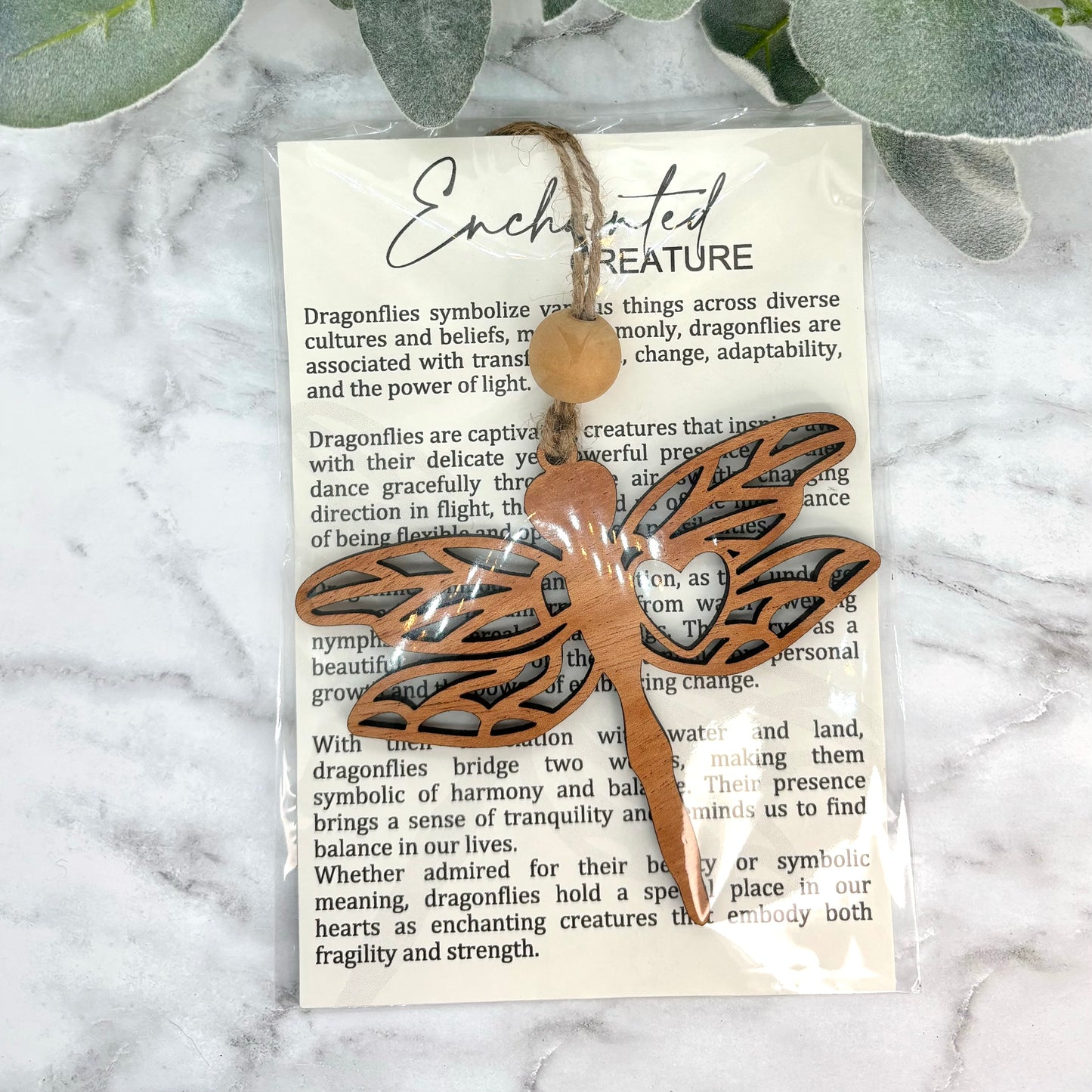 Dragonfly Enchanted Creature Story Card Ornament/Car Charm/ Bag Charm