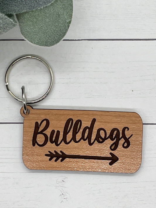 Bulldog Arrow Keychains