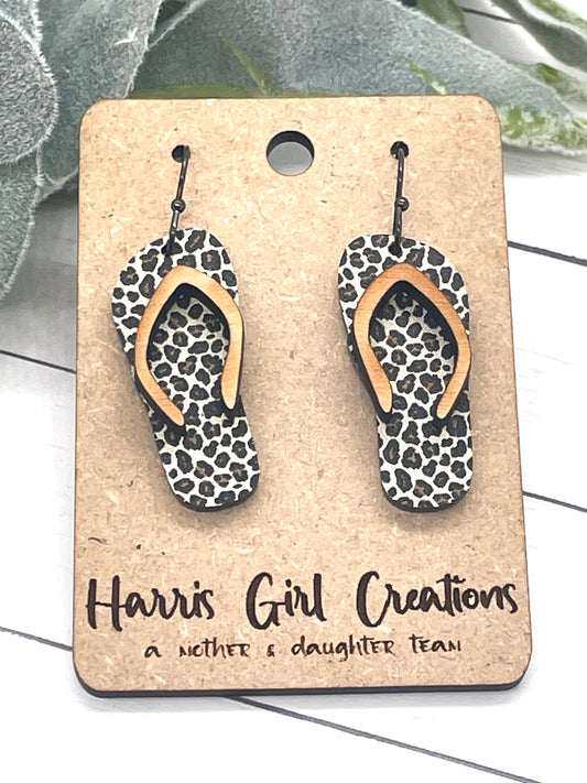 Flip Flop Cheetah Dangle